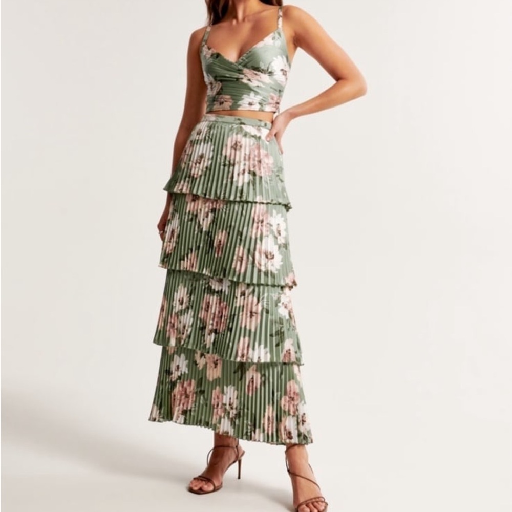 Abercrombie two piece satin dress
